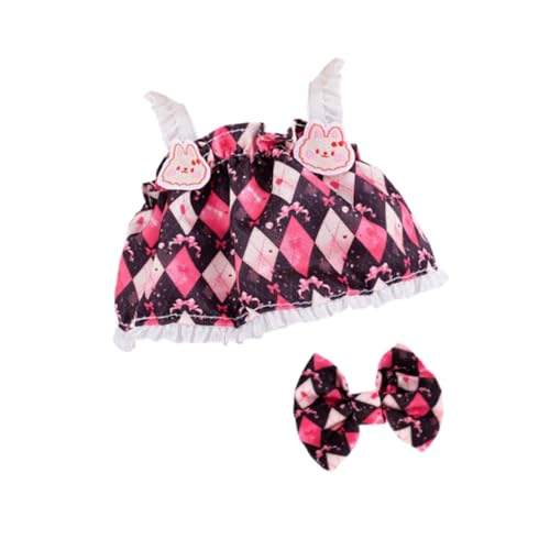Milageto Stoffed Doll Kleid Kleid, Mode DIY tun vor, lehrte Bildungsfoto -Requisiten, Prinzessinkleid für 6,69 '' Puppe, Rosa von Milageto