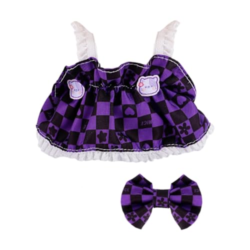 Milageto Stoffed Doll Kleid Kleid, Mode DIY tun vor, lehrte Bildungsfoto -Requisiten, Prinzessinkleid für 6,69 '' Puppe, Violett Milageto Stoffed Doll Kleid Kleid, Mode DIY tun vor, lehrte Bildungsfoto -Requisiten, Prinzessinkleid für 6,69 '' Puppe, Violett von Milageto