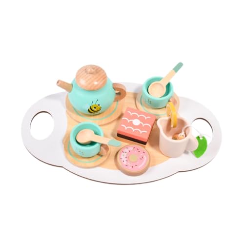 Milageto Teeparty-Set aus Holz, Prinzessinnen-Teeparty-Zeit, Nachmittagstee-Set, Küchenspielzeug, Rollenspiel, Küchenzubehör für Mädchen und Jungen Milageto Teeparty-Set aus Holz, Prinzessinnen-Teeparty-Zeit, Nachmittagstee-Set, Küchenspielzeug, Rollenspiel, Küchenzubehör für Mädchen und Jungen von Milageto