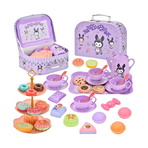 Milageto Teeparty-Set für Kinder, frühes pädagogisches Sinnestraining, mit Tragetasche für Kinder im Alter von 3 4 5 Jahren, Mädchen und Jungen von Milageto