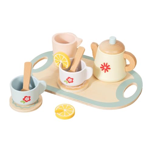 Milageto -Teeservice, Kleinkinder, Holzspielzeug, Rollenspiel, Küchenzubehör, Nachmittagstee-Spielset für Jungen und Mädchen, Milageto -Teeservice, Kleinkinder, Holzspielzeug, Rollenspiel, Küchenzubehör, Nachmittagstee-Spielset für Jungen und Mädchen, von Milageto