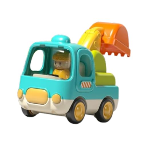 Milageto Trägheit Autospielzeug Push and Go Car tragbares Baufahrzeug-Spielzeug Reibungsantriebs Spielzeugwagen für Kinder Kinder 1 bis 3 Jahre alt, Bagger Milageto Trägheit Autospielzeug Push and Go Car tragbares Baufahrzeug-Spielzeug Reibungsantriebs Spielzeugwagen für Kinder Kinder 1 bis 3 Jahre alt, Bagger von Milageto
