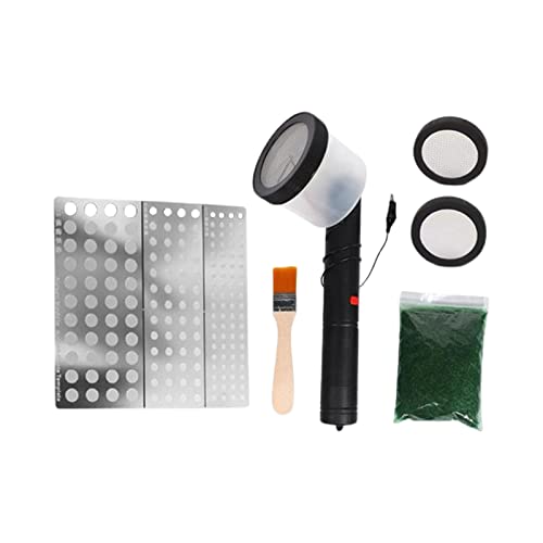 Milageto Mini Static Gras Beflockung mit Platte, ABS Applikator mit Anti-Rutsch-Griff für Beflockung Maschine, tragbare Gras Pflanzer für DIY-Projekt Scenic Modellierung Sand Tabelle Modellierung, AA von Milageto