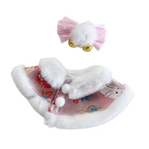 Milageto Umhang für Plüschpuppen, zum Anziehen, Zubehör für Plüschpuppen, süße Dekoration, abnehmbares weiches Puppenkostüm, Puppenkleidung für 14 cm große, Rosa Milageto Umhang für Plüschpuppen, zum Anziehen, Zubehör für Plüschpuppen, süße Dekoration, abnehmbares weiches Puppenkostüm, Puppenkleidung für 14 cm große, Rosa von Milageto