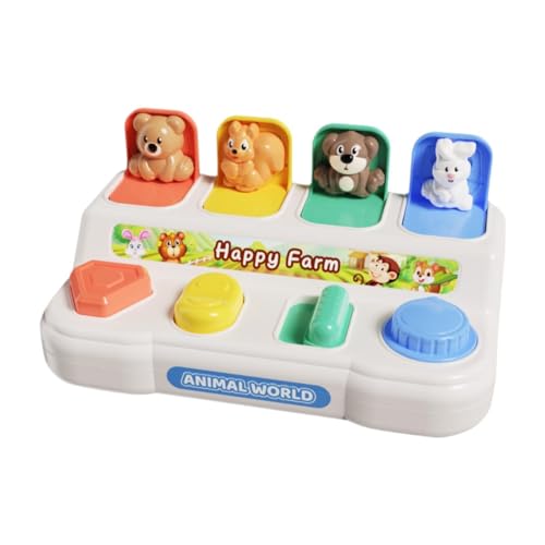 Milageto Ursache und Wirkung Spielzeug Fine Motor Skills Interactive Animal Toy Toy Fell and suchen Spiel für Neugeborenengeschenke im Alter von mehr als 8 von Milageto