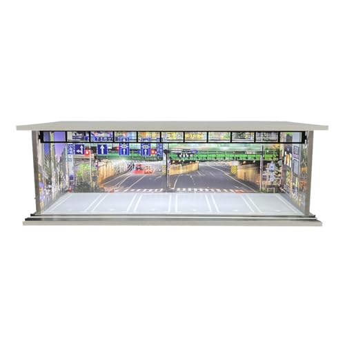 Milageto Vitrine für Modellautos im Maßstab 1/64, Sammlerstück, Schaukasten, Hintergrundlayout, Heimdekor mit Licht, dekorative Aufbewahrungsbox, Garage, Style B Milageto Vitrine für Modellautos im Maßstab 1/64, Sammlerstück, Schaukasten, Hintergrundlayout, Heimdekor mit Licht, dekorative Aufbewahrungsbox, Garage, Style B von Milageto
