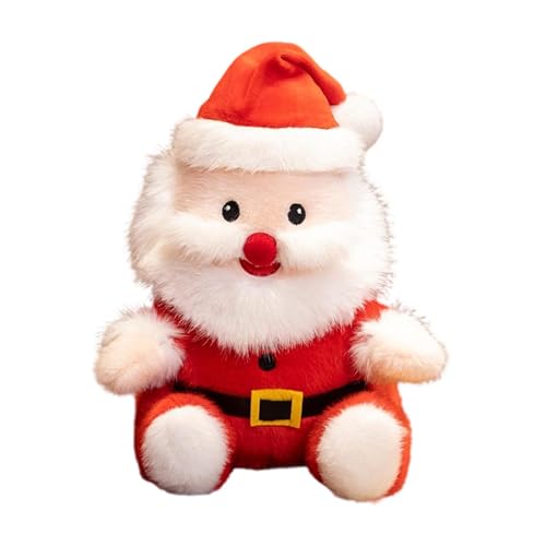 Milageto Weihnachtsmann-Plüschtier, Stoffpuppe für, Cartoon-Weihnachtsornament, kuscheliges, Stofftier für Büro, Ferienzimmer von Milageto
