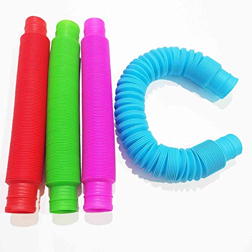 Pop Multi-Color Tubes (Toobs) Sensorisches Spielzeug - 4er Pack von Milaloko