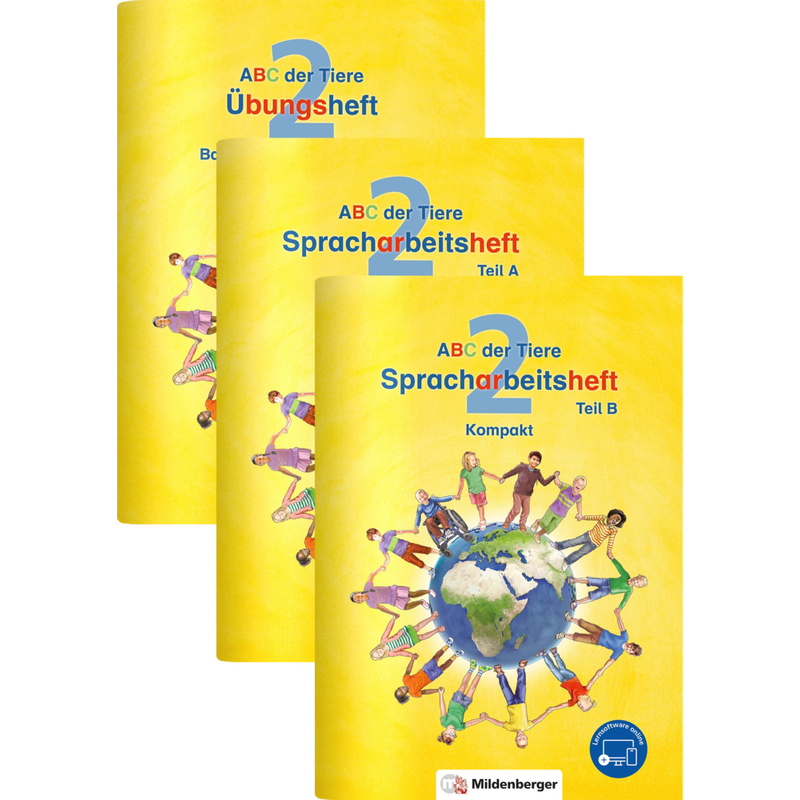 ABC der Tiere 2 - 2. Schuljahr, Spracharbeitsheft Kompakt, 3 Hefte mit CD-ROM von Mildenberger