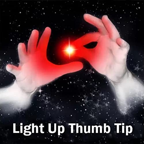 MilesMagic 2 Stück Magic Gummi Daumenspitze Leuchten Blitzlicht von Anywhere Finger Tricks (Rot) von MilesMagic