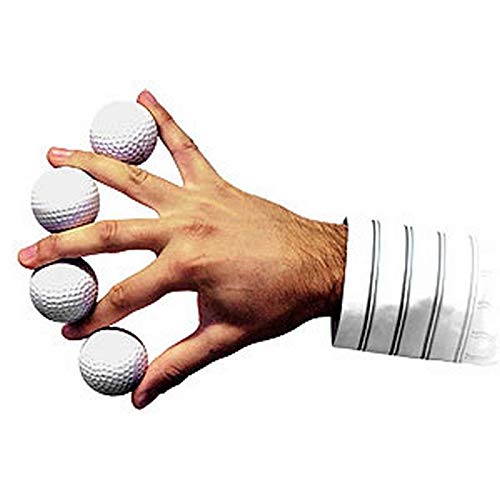 MilesMagic Magician's 4er Set Multiplizierende Golfbälle Gimmick Close-Up Klassische Ballproduktion Echte Manipulation Zaubertrick (Weiß) von MilesMagic