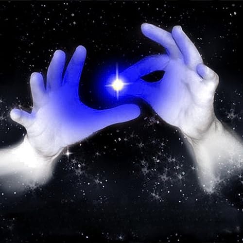 MilesMagic Set mit 2 magischen leuchtenden Daumenspitzen, Lichter von überall, einfach zu machende Blitzlichter von überall aus Nahaufnahmen, Finger-Illusion, Zaubertrick (blau) von MilesMagic