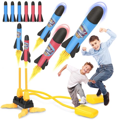 Milifox Rakete Spielzeug Doppelt Mit 6 Schaumstoffraketen, Rakete Spielzeug für Kinder - Outdoor Spielzeug Rakete Power Launcher Rocket Luftdruck Milifox Rakete Spielzeug Doppelt Mit 6 Schaumstoffraketen, Rakete Spielzeug für Kinder - Outdoor Spielzeug Rakete Power Launcher Rocket Luftdruck von Milifox