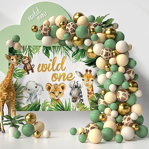Deko 1. Geburtstag Junge Mädchen Mit Hintergrund,Dschungel Kindergeburtstag Deko 1 Jahr, Wild One Geburtstag Deko, Waldtiere Giraffe für Babyparty Deko, Party Animals,Safari Deko Deko 1. Geburtstag Junge Mädchen Mit Hintergrund,Dschungel Kindergeburtstag Deko 1 Jahr, Wild One Geburtstag Deko, Waldtiere Giraffe für Babyparty Deko, Party Animals,Safari Deko von Milinco