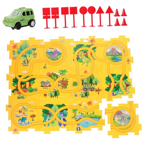 1 Satz Dinosaurier Puzzle Spielset für Teiliges DIY Auto Rennbahn Set Kreativität und Logischem Lernspielzeug für Jungen von Milisten