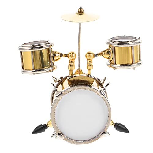 1 Satz Jazz-Drum-Modell Miniaturinstrument Musikinstrument Miniatur schreibtisch deko Modelle Mini-Trommelmodell Puppenhaus-Dekor Schlagzeug Jazz-Trommel Requisiten schmücken von Milisten