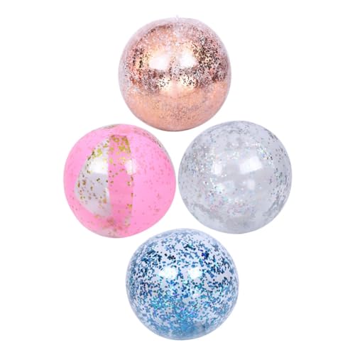 MILISTEN 1 Satz Aufblasbarer Paillettenball Party Für Den Strand Groß Glitzer-billardball Aufblasbare Bälle Wasserball Im Glitzer-design Wasserbälle Aufblasbar Pvc 4 Stück von Milisten