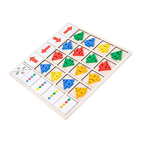 MILISTEN 1 Satz Farbenfrohes Lernspielzeug für Brettspiel und Richtungswahrnehmung Pädagogisches Holzspielzeug für Frühe der Kognitiven Fähigkeiten von Milisten