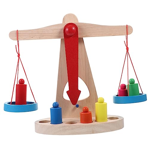 MILISTEN 1 Satz Holz Balance für Lernspielzeug zur Frühkindlichen Bildung Montessori Material für Mathematik und Wissenschaft für Experimente und Gemeinsames Basteln mit Eltern von Milisten