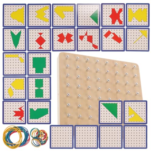 MILISTEN 1 Satz Holz Geoboard für Pädagogisches Lernspielzeug zur Geometrischen Formgebung und Zahlenverständnis Zufällige Farben für Kindergarten Zufällige Farbe MILISTEN 1 Satz Holz Geoboard für Pädagogisches Lernspielzeug zur Geometrischen Formgebung und Zahlenverständnis Zufällige Farben für Kindergarten Zufällige Farbe von Milisten