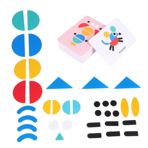 MILISTEN 1 Satz Holzpuzzle Kreatives Tangram Puzzle für Geometrische Formen Lernspielzeug für Frühe Bildung Fördert Kognitive Fähigkeiten und Eltern Junge Mädchen Beziehung Auto Muster von Milisten