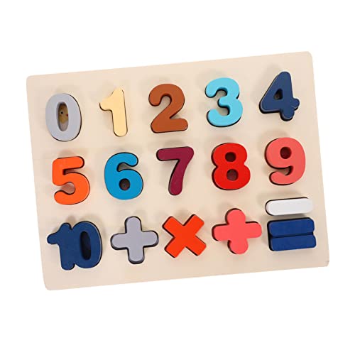 MILISTEN 1 Satz Holzpuzzle für Kleinkinder Bunte Zahlenpuzzle für Frühe Bildung Sicheres Holzspielzeug Kreativität und Motorischen Fähigkeiten für Jungen und Mädchen von Milisten