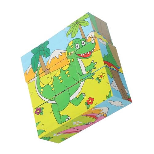 MILISTEN 1 Satz Holzpuzzle für Teiliges Lernspielzeug mit Dinosaurier Entwickelt für Kleinkinder Kreativität und Hand Augen Koordination für Frühkindliche Bildung und Spielspaß von Milisten