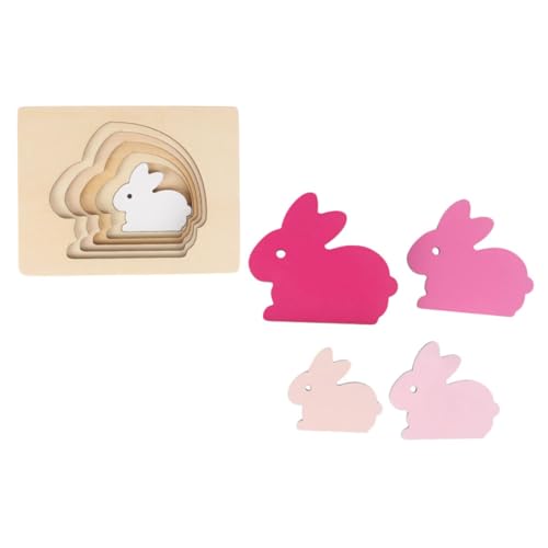 MILISTEN 1 Satz Holztierrätsel Puzzle Kaninchen Größenerkennungsspielzeug Größe Passendes Lernspielzeug Für Mit Farbverlauf Kinderspielzeug Hölzern Rosa MILISTEN 1 Satz Holztierrätsel Puzzle Kaninchen Größenerkennungsspielzeug Größe Passendes Lernspielzeug Für Mit Farbverlauf Kinderspielzeug Hölzern Rosa von Milisten