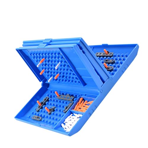 MILISTEN 1 Satz Interaktives Strategiespiel für Spieler Brettspiel mit Blauem Schiffsdesign Fördert und Motorische Fähigkeiten für Familien und Spielabende von Milisten