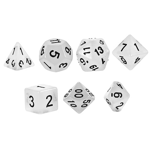 MILISTEN 1 Satz Leuchtende Würfel Zahlenwürfel RPG Rollenspiel Würfel trpg Spielwürfel Brettspiel Würfel Plastik MILISTEN 1 Satz Leuchtende Würfel Zahlenwürfel RPG Rollenspiel Würfel trpg Spielwürfel Brettspiel Würfel Plastik von Milisten