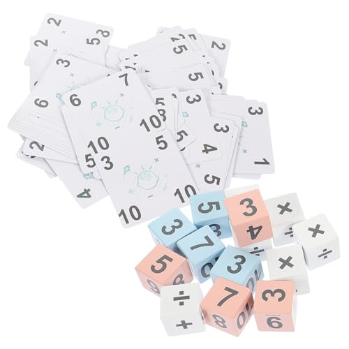 MILISTEN 1 Satz Mathematik Lernspielzeug für Kreatives Montessori Zählspiel mit Karten Pädagogisches Holzspielzeug für Addition und Subtraktion für Vorschulkinder Fördert Konzentration und von Milisten