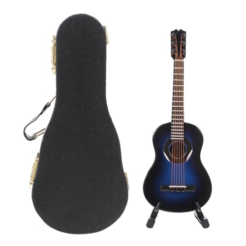 MILISTEN 1 Satz Miniatur Gitarrenmodell aus Holz Klassische Akustikgitarre mit Ständer und Box für Puppenhaus Dekoration und Musikliebhaber Lifelike und Kompakt für Schreibtisch Regal und MILISTEN 1 Satz Miniatur Gitarrenmodell aus Holz Klassische Akustikgitarre mit Ständer und Box für Puppenhaus Dekoration und Musikliebhaber Lifelike und Kompakt für Schreibtisch Regal und von Milisten