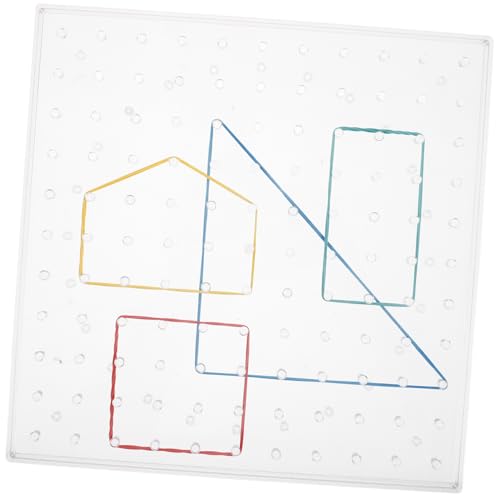 MILISTEN 1 Satz Pinnian -unterrichtshilfen Bildungsspielzeug Pädagogisches Kunststoff-geoboard Pädagogische Stütze Für Geobrett Geoboard- Für Kleinkinder Nagelbrett Gummiband von Milisten