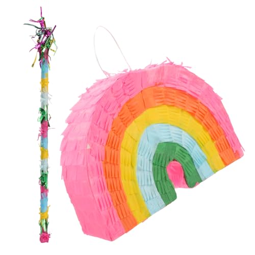 MILISTEN 1 Satz Rainbow Piñata Teilig Kindergeburtstagsdeko mit Piñata Sticks für Partyspiele für Mexikanische Themenfeiern und Fiestas MILISTEN 1 Satz Rainbow Piñata Teilig Kindergeburtstagsdeko mit Piñata Sticks für Partyspiele für Mexikanische Themenfeiern und Fiestas von Milisten