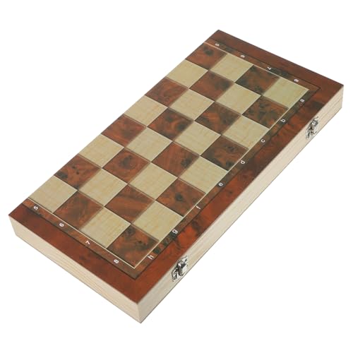 MILISTEN 3-In-1 Holz Schachspiel für Familien Faltbares Schachbrett mit Dame Tragbares Lernspielzeug für Kinder und Erwachsene für Büro Schule und Reisen MILISTEN 3-In-1 Holz Schachspiel für Familien Faltbares Schachbrett mit Dame Tragbares Lernspielzeug für Kinder und Erwachsene für Büro Schule und Reisen von Milisten