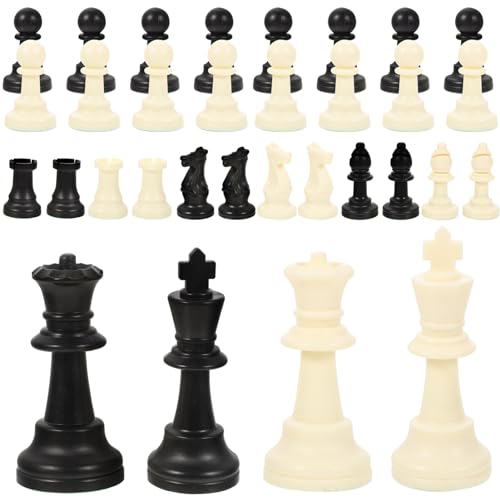 MILISTEN 1 Satz Schach- und Schachzubehör Internationales Standardschach Zubehör für Brettspiele Schach Ersatz Schachbrett zubehör Plastik von Milisten