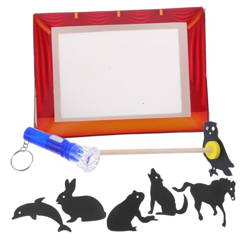 MILISTEN 1 Satz Schattenspielspielzeug Schattenpuppen-Set Schattenspielzeug Schattenpuppen Theater Schattenmarionette Schatten-Actionfigur traditionelle Schattenhandpuppe Papier rot von Milisten