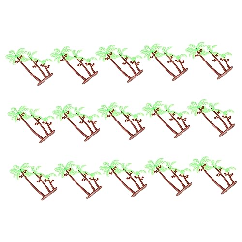 MILISTEN 1 Satz Simulierte Kokosnussbaumbonsai Bausatz Dekoration Mini-simulation Kokosnussbaum Party Miniaturen Gefälscht Kokospalme Hawaiianische Tortenaufsätze Plastik Grün 50 Stück von Milisten