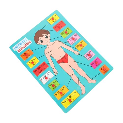 MILISTEN 1 Satz Spanisches Holzpuzzle für Lernspielzeug Hand Augen Koordination Pädagogisches Puzzle über Menschlichen Körper für Vorschulkinder und Kleinkinder MILISTEN 1 Satz Spanisches Holzpuzzle für Lernspielzeug Hand Augen Koordination Pädagogisches Puzzle über Menschlichen Körper für Vorschulkinder und Kleinkinder von Milisten