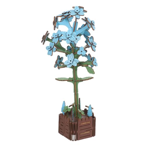 MILISTEN 1 Set 3D-Holzpuzzle Blume – Unvollendete Montage, Topfhyazinthe, Puzzle, Desktop-Holzhandwerk für Valentinstag, Muttertag, Geburtstag, Weihnachten von Milisten