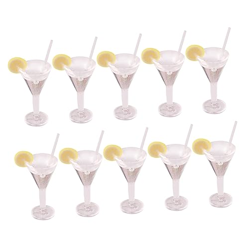 MILISTEN 10 Stück Mini-Trinkbecher Getränkedekor Mini-Getränke Miniatur -Szenenzubehör Miniaturbecher für Puppenhaus Mini- -Ornament-Miniaturen Spielzeuggetränke Cocktails Plastik von Milisten