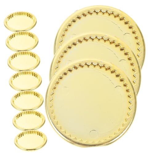 MILISTEN 10 Stück Teiliges Mini Geschirr Goldene Teller für Puppenhaus Dekoration Küchenzubehör für DIY Mikrolandschaften und Tischaccessoires für Miniaturhäuser von Milisten