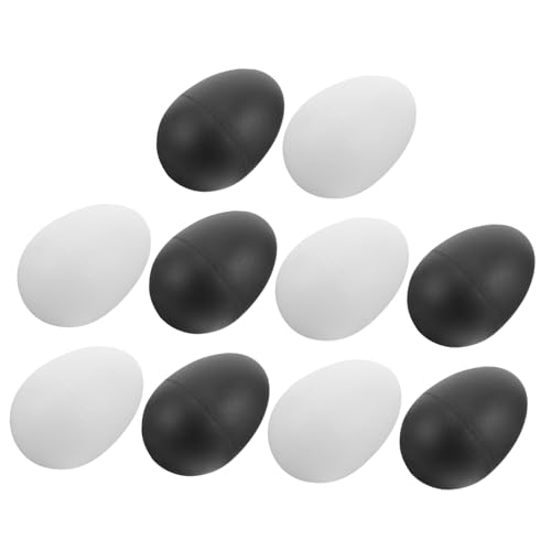 MILISTEN 10 Stück Teiliges Percussion Egg Shaker Musikinstrumente aus Kunststoff mit Rutschfester Oberfläche für Früherziehung und Sensorisches Spiel Sicher und Leicht zu Bedienen von Milisten