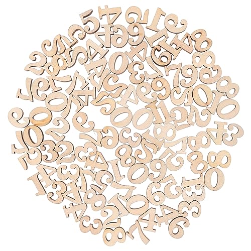 MILISTEN 100 Stück Unlackierte Holzscheiben für DIY Bastelarbeiten Buchstaben Holzplättchen für Lernspielzeug und Kreative Dekoration Englische Buchstaben und Zahlen Mix von Milisten