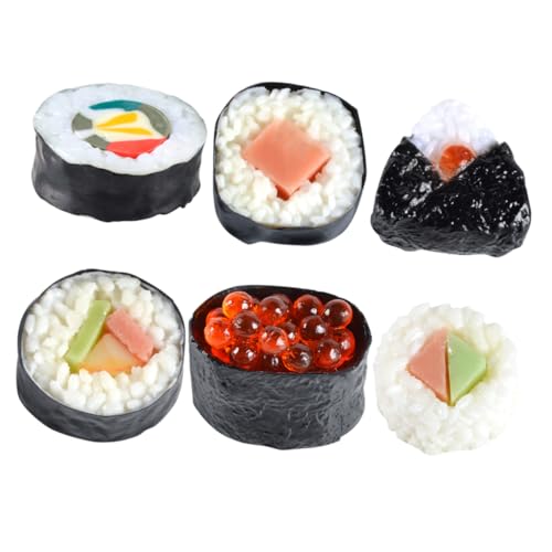 MILISTEN 12 Stück Realistisches Sushi Modell Teiliges aus Hochwertigem Lebensechte Japanische Sushi Simulation für Deko Fotografie Laden und Partyausstellung Glatte Oberfläche Sichere von Milisten