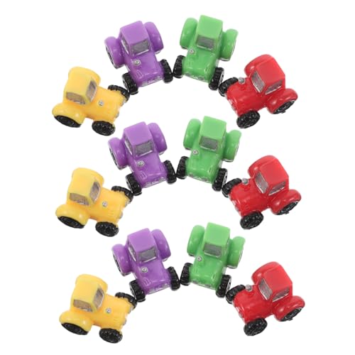 MILISTEN 12 Stück Teiliges Mini-Resin Bunte Miniatur-Bauernhof-fahrzeugmodelle für Puppenhaus-Dekoration Micro-Landschaft und Feengarten Detailreiche Robuste Figuren von Milisten