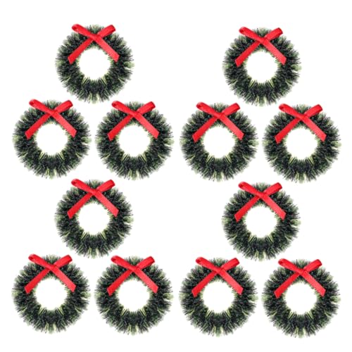 MILISTEN 12 Stück Weihnachtskranz-Anhänger winzig Miniatur Frost hängender Kranz hängende Kränze Girlanden Mini-Kränze basteln kleine Weihnachtskränze Mini-Kranz Plastik Grün MILISTEN 12 Stück Weihnachtskranz-Anhänger winzig Miniatur Frost hängender Kranz hängende Kränze Girlanden Mini-Kränze basteln kleine Weihnachtskränze Mini-Kranz Plastik Grün von Milisten