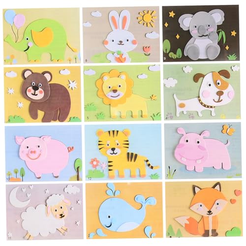 MILISTEN 12Blätter Tier Puzzle Aufkleber Für Kreatives Bastelset Hand Auge Koordination Und Intellektueller Entwicklung Spaßige DIY Materialien Für Jungen MILISTEN 12Blätter Tier Puzzle Aufkleber Für Kreatives Bastelset Hand Auge Koordination Und Intellektueller Entwicklung Spaßige DIY Materialien Für Jungen von Milisten