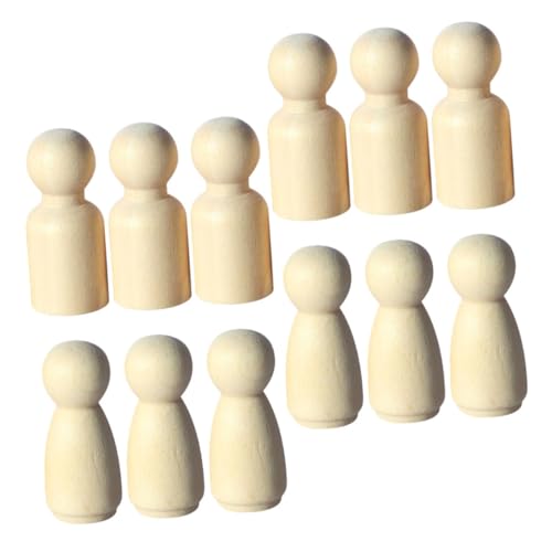 MILISTEN 12Stücke Teiliges Holzpuppenverzierung Miniaturfiguren für Kreative Dekoration für Sandtische und Mikrolandschaften Nicht Verformbar Individuell Gestaltbar Fantasievolles von Milisten