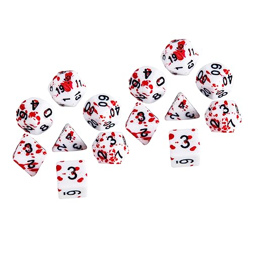 MILISTEN 14 Stück Teiliges Set Blutwürfel Acryl Dice mit Blutspritzern für Rollenspiele Kreative Spielrequisiten für Zuhause Partys und Outdoor Aktivitäten MILISTEN 14 Stück Teiliges Set Blutwürfel Acryl Dice mit Blutspritzern für Rollenspiele Kreative Spielrequisiten für Zuhause Partys und Outdoor Aktivitäten von Milisten
